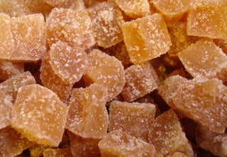 Ginger root, candied pieces
